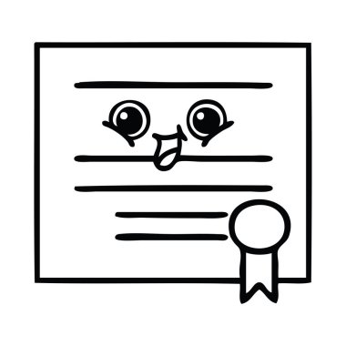 Çizim karikatür mezuniyet diploma