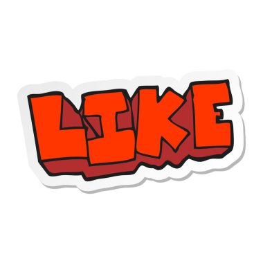 etiket gibi bir karikatür sözcüğün