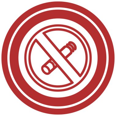 hiçbir yasaktır dairesel simgesi simgesi