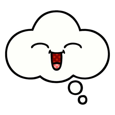 çizgi roman tarzı karikatür bir düşünce balonu