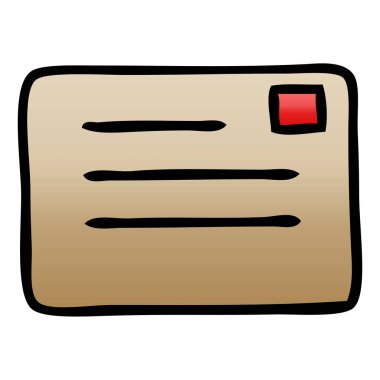 Degrade gölgeli karikatür kağıt zarf