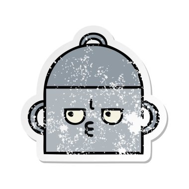 tencereye bir sevimli çizgi sıkıntılı etiket