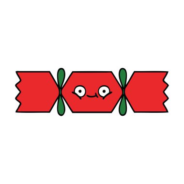 bir Noel fişeği sevimli çizgi