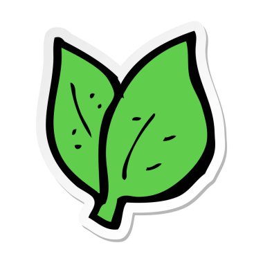 sembol bir karikatür etiket yaprakları