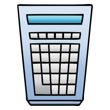 Degrade gölgeli ilginç çizgi film hesap makinesi