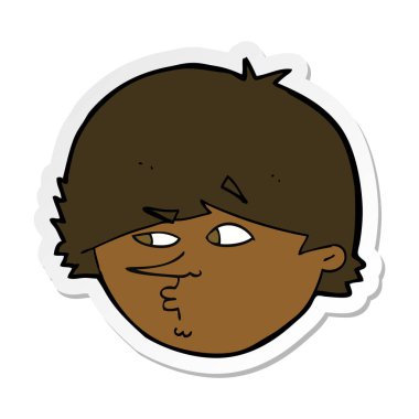 bir çizgi film şüpheli adam etiketi