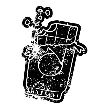 Grunge sıkıntılı simgesi çikolata bar