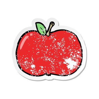 bir çizgi film Apple sıkıntılı etiket