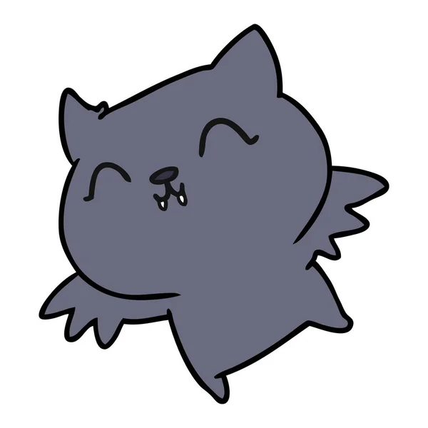 Cartoon of cute kawaii bat — Stock Vector