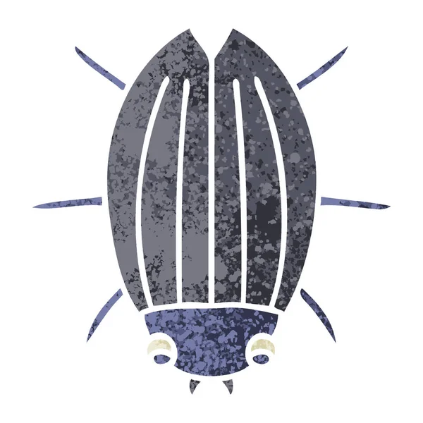 Причудливый ретро-иллюстрационный стиль мультяшного жука — стоковый вектор