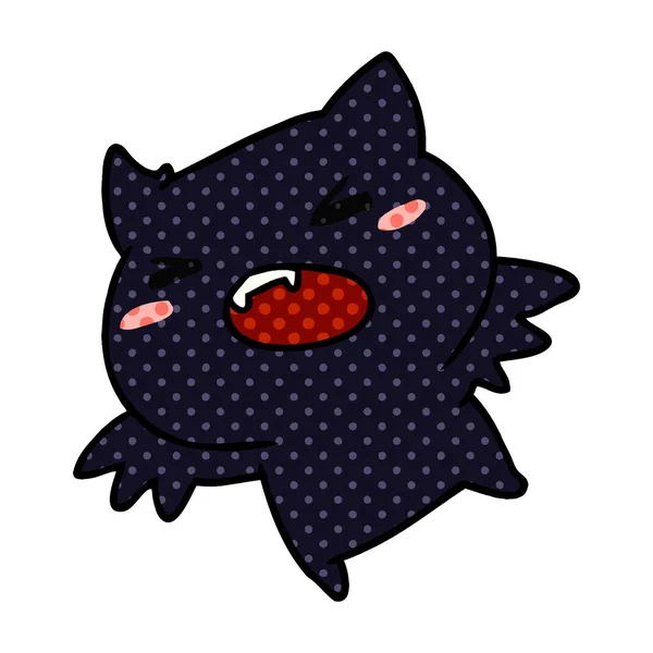 Cartoon Illustration Kawaii Cute Bat — Stock Vector