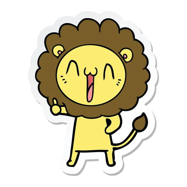 Счастливый Мультяшный Лев — стоковый вектор