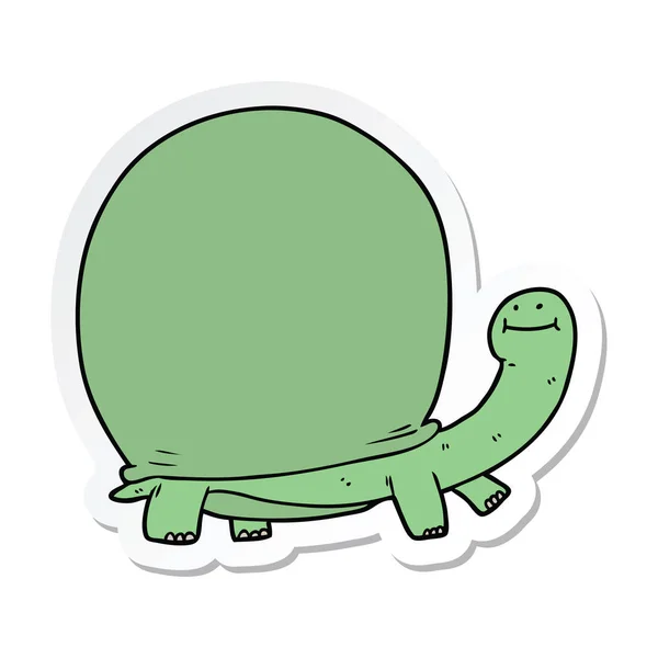 Sticker van een cartoon-schildpad — Stockvector