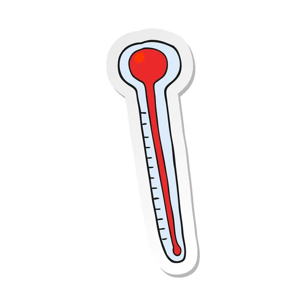 Sticker Van Een Cartoon Thermometer — Stockvector