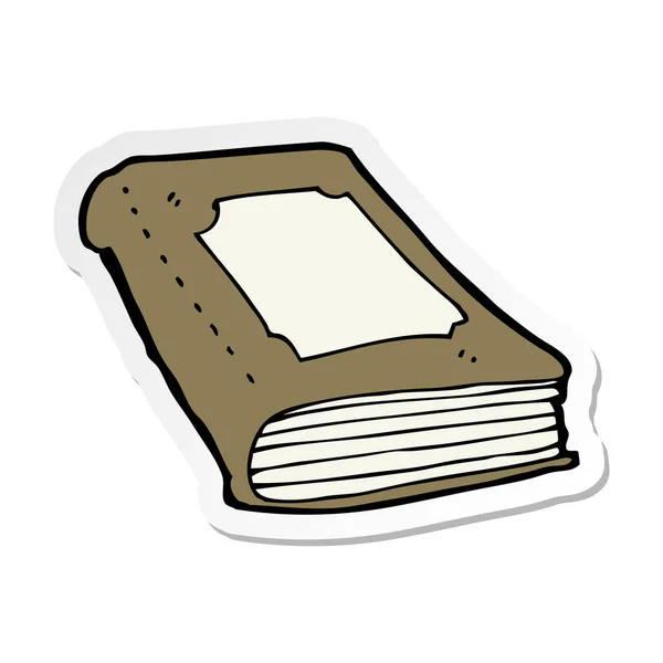 Klistermärke på en tecknad bok — Stock vektor