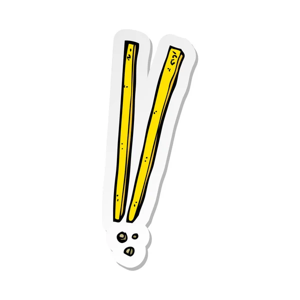 Sticker Cartoon Chopsticks — Stock Vector