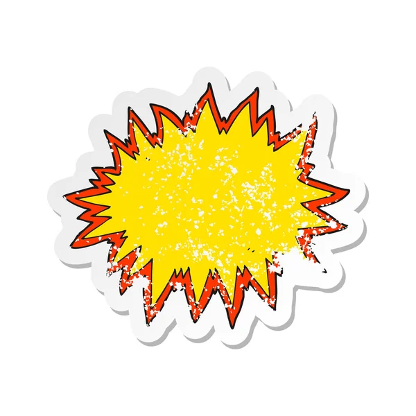 Retro Distressed Sticker Cartoon Explosion Sign — Stock Vector