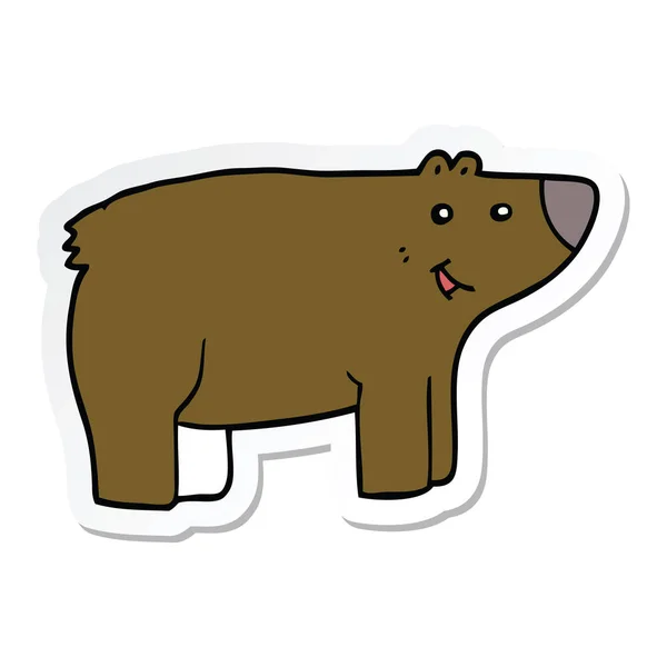 Pegatina de un oso de dibujos animados — Archivo Imágenes Vectoriales