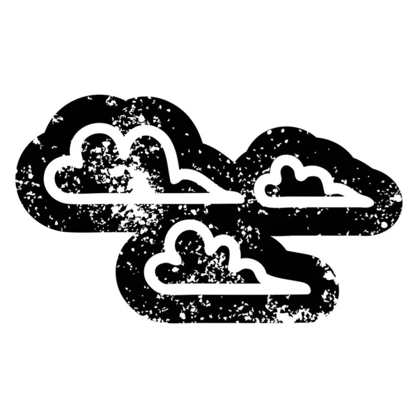 Pogody Chmury Trudnej Sytuacji Ikonę Symbolu — Wektor stockowy