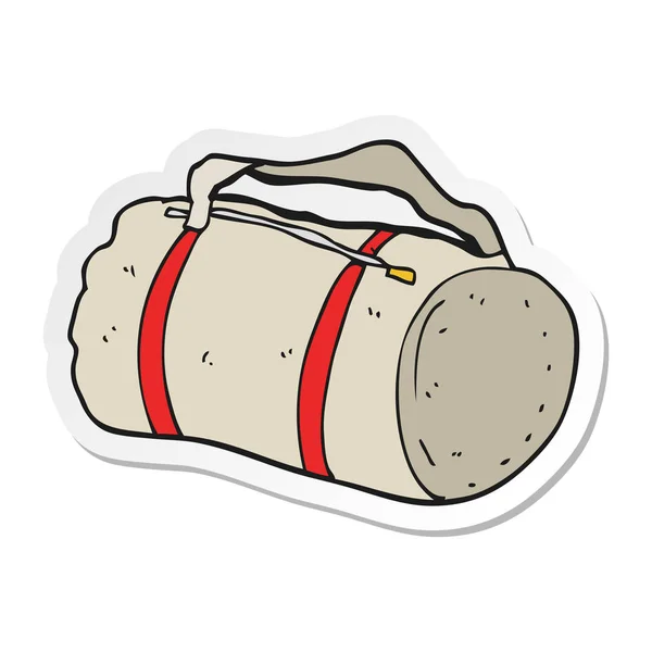 Autocollant d'un sac de sport dessin animé — Image vectorielle