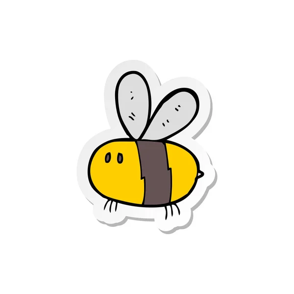 Sticker of a cartoon bee — Stock Vector