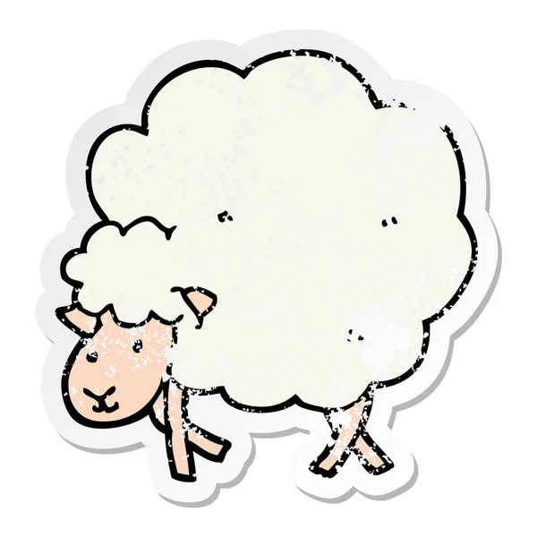 Trudnej Sytuacji Naklejki Cartoon Owiec — Wektor stockowy