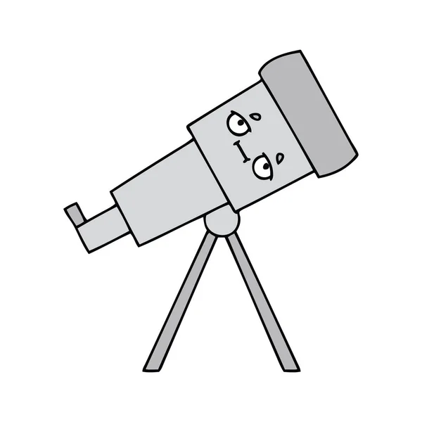 Милий Мультик Телескопа — стоковий вектор