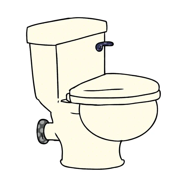 Hand Getekende Cartoon Doodle Van Een Badkamer Toilet — Stockvector