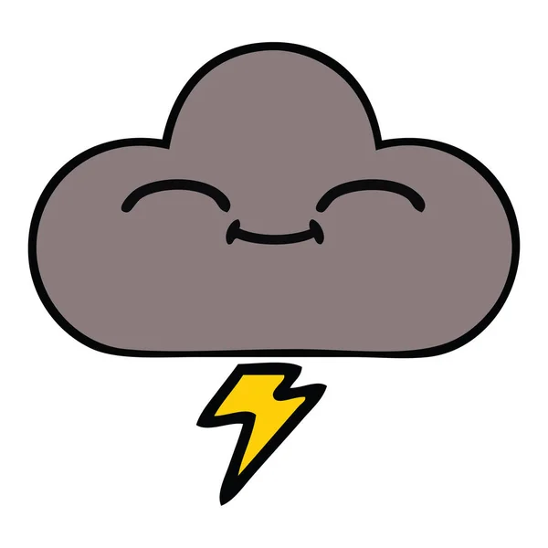可爱的卡通风暴云 — 图库矢量图片