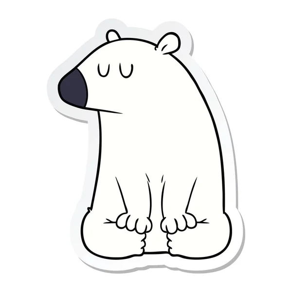 Etiqueta Desenho Animado Urso Polar —  Vetores de Stock