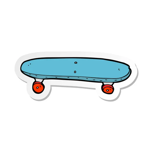 Sticker Van Een Cartoon Skateboard — Stockvector