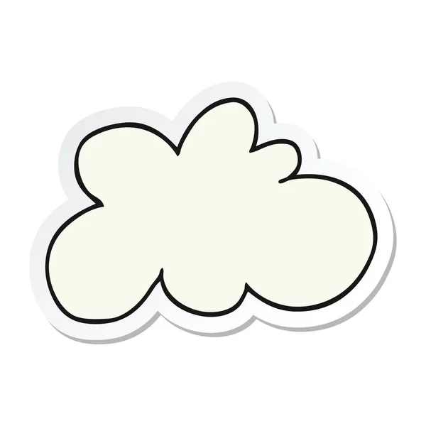 Adesivo Cartone Animato Decorativo Simbolo Nuvola — Vettoriale Stock