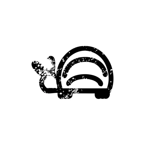 Coléoptère Mignon Symbole Icône Détresse — Image vectorielle