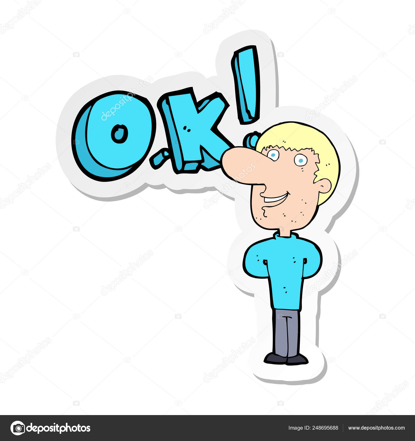 Cartoon man saying ok Vector Art Stock Images | Depositphotos Cartoon man saying ok Vector Art Stock Images | Depositphotos