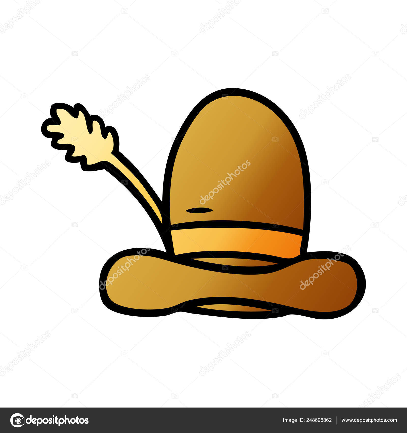 Gradient cartoon doodle of a farmers hat Stock Vector by ©lineartestpilot  248698862