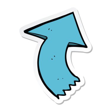 etiket bir karikatür işaret eden ok