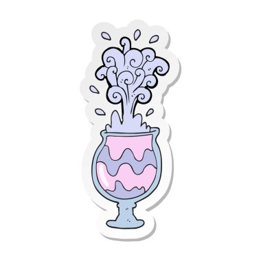 etiket bir çizgi film garip kokteyl