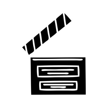 Yönetmen clapper düz sembolü