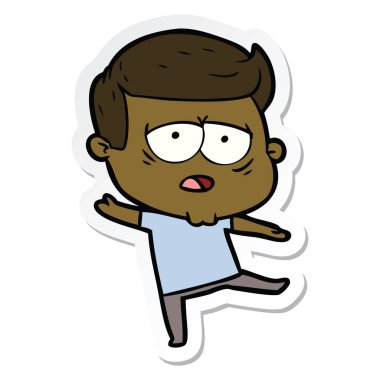 etiket bir karikatür dostum yorgun