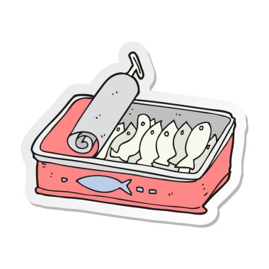 çizgi film konserve sardalya etiket