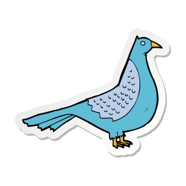 bir karikatür kuş Sticker