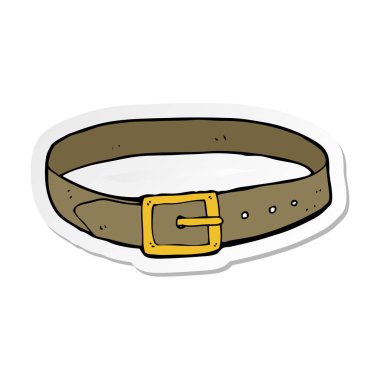 bir çizgi film deri kemer etiket