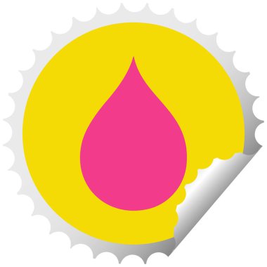 ilginç dairesel peeling etiket karikatür yağmur damlası