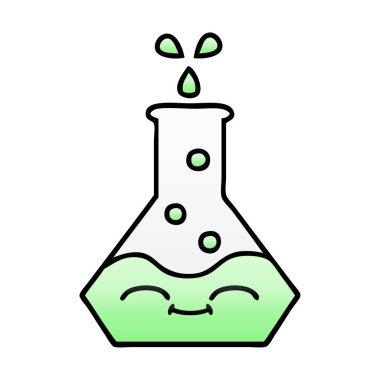 Degrade gölgeli karikatür bilim kabı