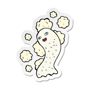 etiket bir karikatür hayaletin