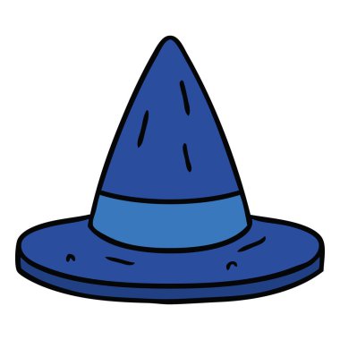 elle çizilmiş karikatür doodle bir cadı şapka