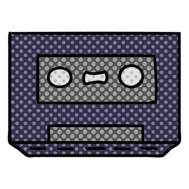 retro bir kaset karikatür doodle