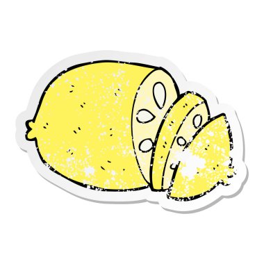 çizgi film dilimlenmiş limon sıkıntılı etiket