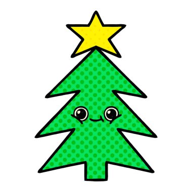 çizgi roman tarzı çizgi film Noel ağacı