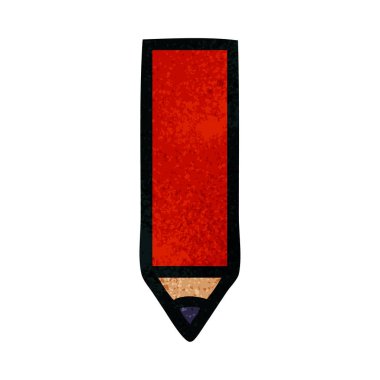 Retro grunge doku karikatür kırmızı kalem